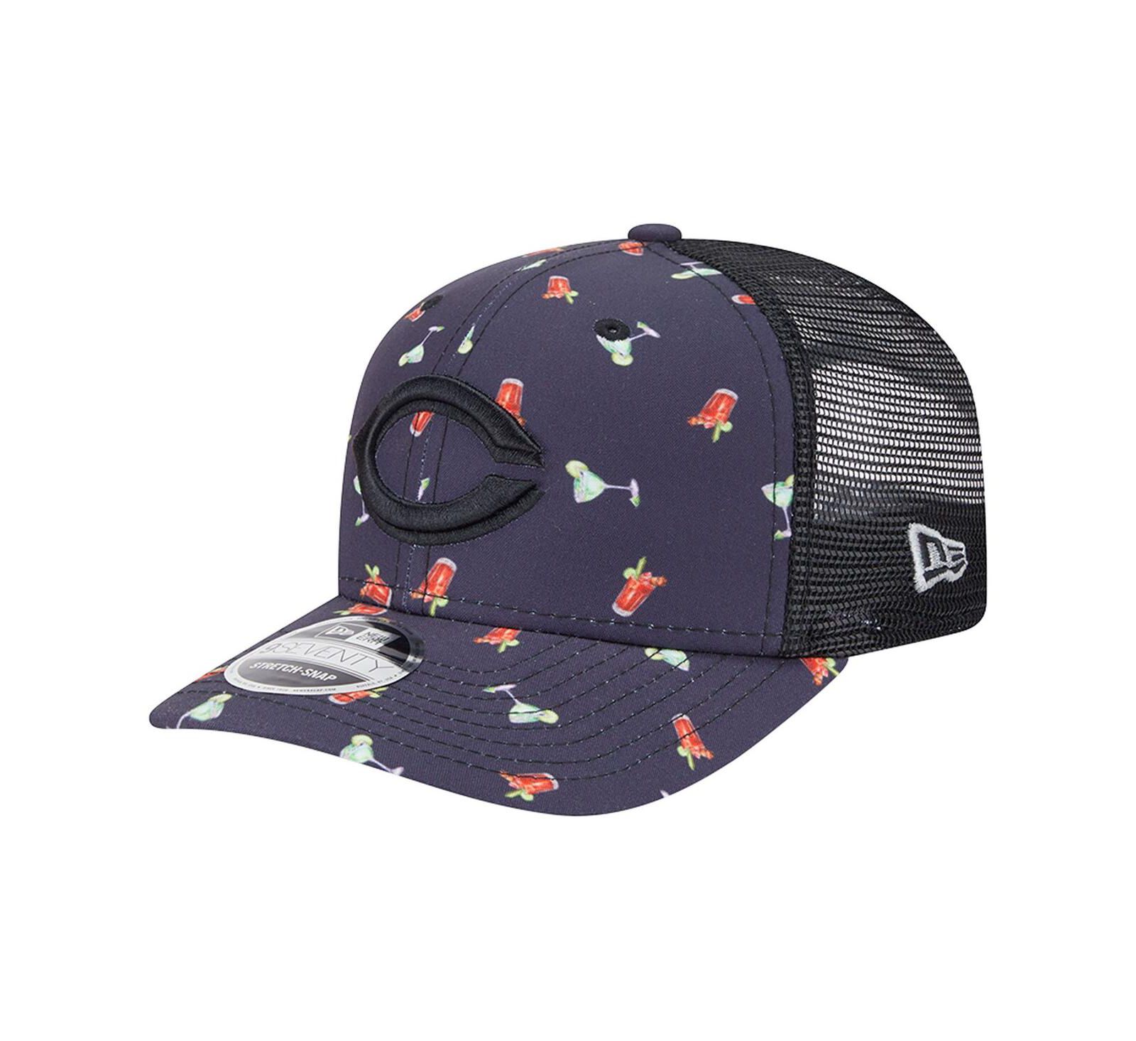 New Era Мужская регулируемая кепка Cincinnati Reds Adventure Drinks Pattern 9SEVENTY Stretch-Snap
