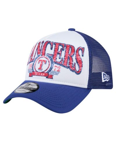 New Era Мужская кепка A-Frame 9FORTY регулируемая, белый/королевский синий Texas Rangers