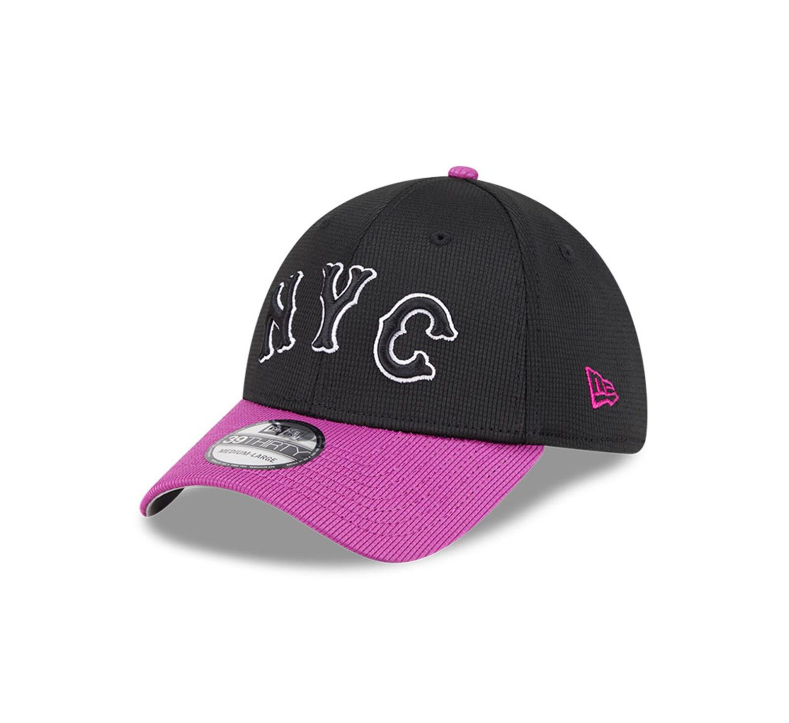 Мужская кепка New Era New York Mets City Connect Batting Practice 39THIRTY Flex, серая/фиолетовая