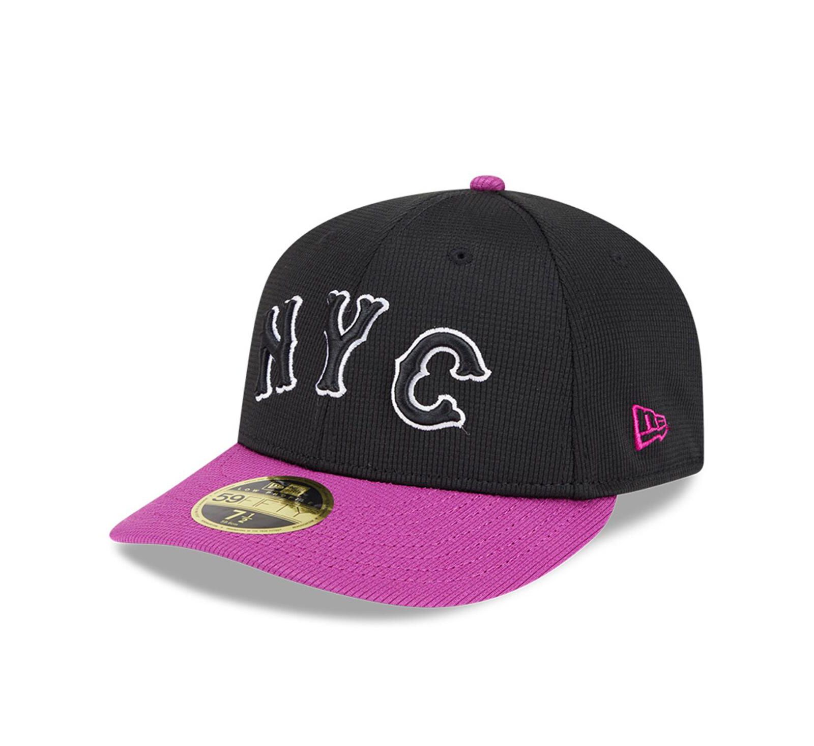 New Era Men's Charcoal/Purple New York Mets City Connect Batting Practice Low Profile 59FIFTY Fitted Hat