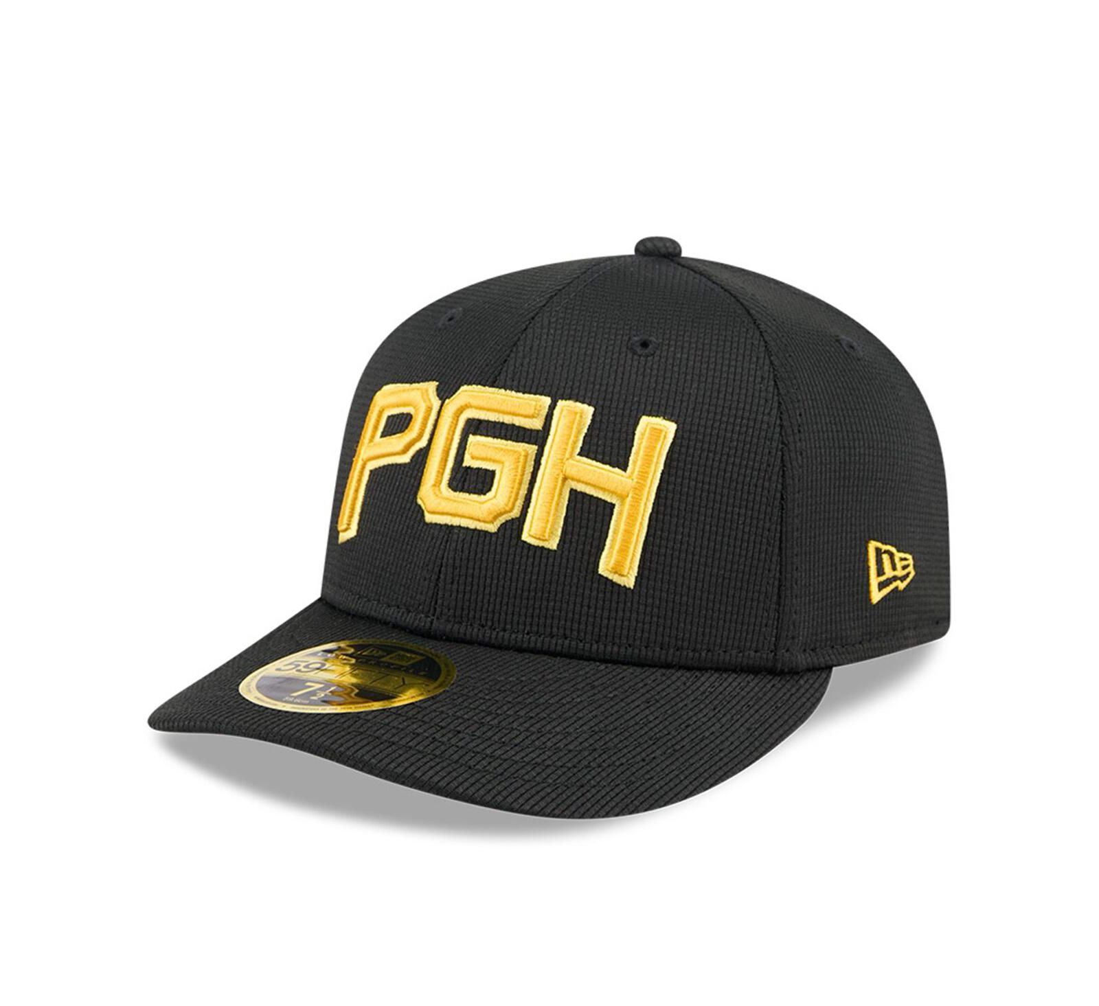 Мужская кепка New Era Black Pittsburgh Pirates City Connect Batting Practice Low Profile 59FIFTY Fitted