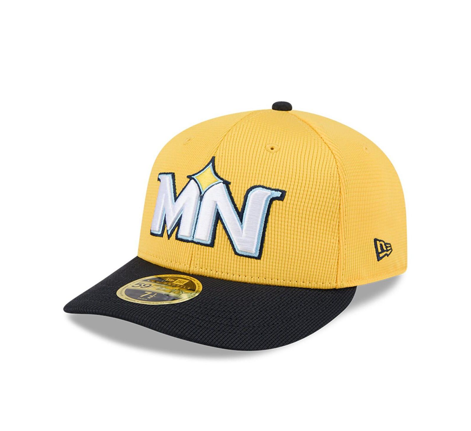 Мужская кепка New Era Minnesota Twins City Connect 59FIFTY, желто-черная