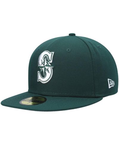 Мужская кепка New Era Green Seattle Mariners White Logo 59FIFTY