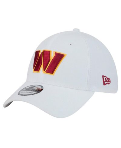 New Era Men's White Washington Commanders Main 39THIRTY Flex Hat