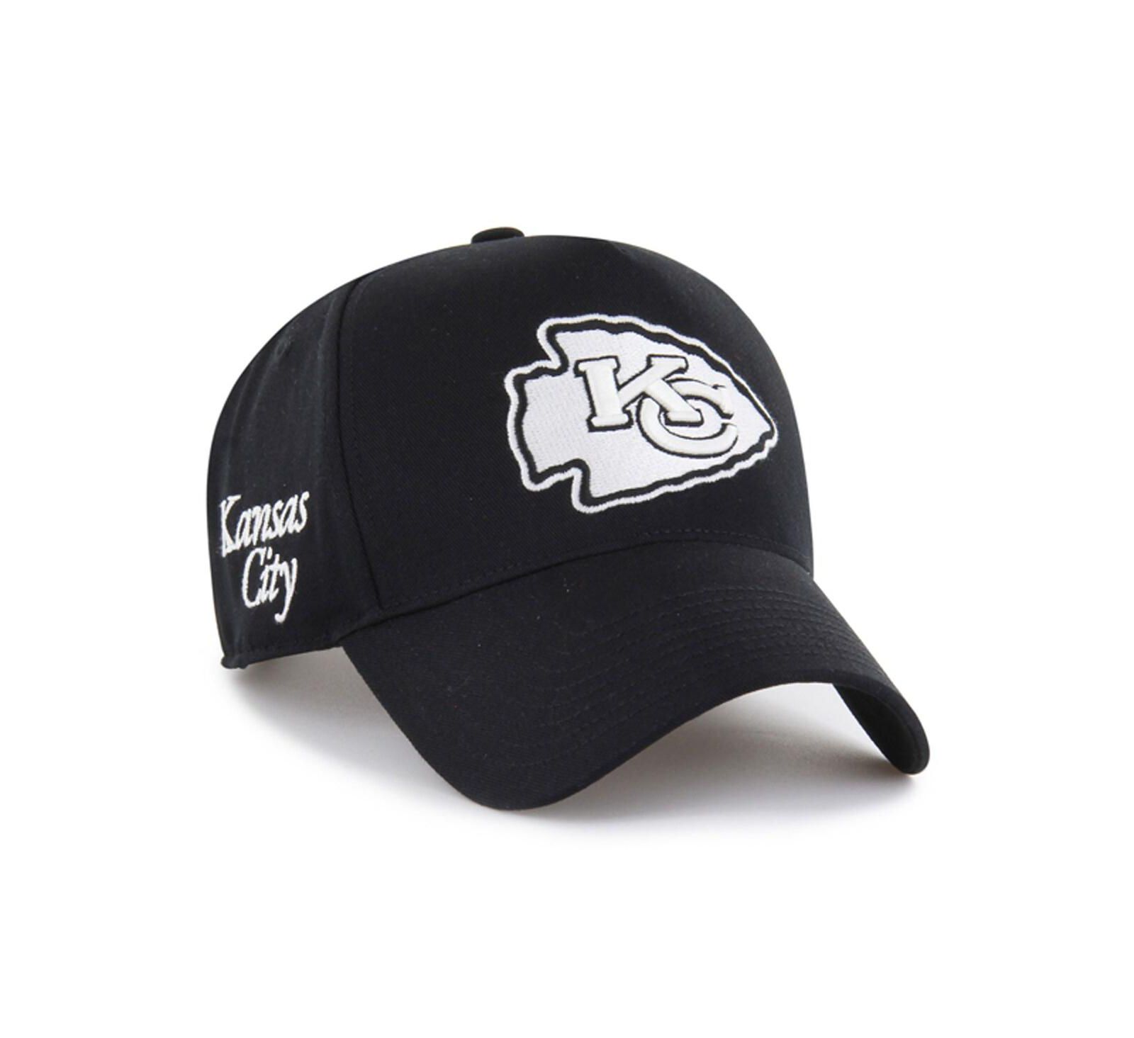 '47 Brand Men's Black Kansas City Chiefs Foundation Offside Adjustable Hat