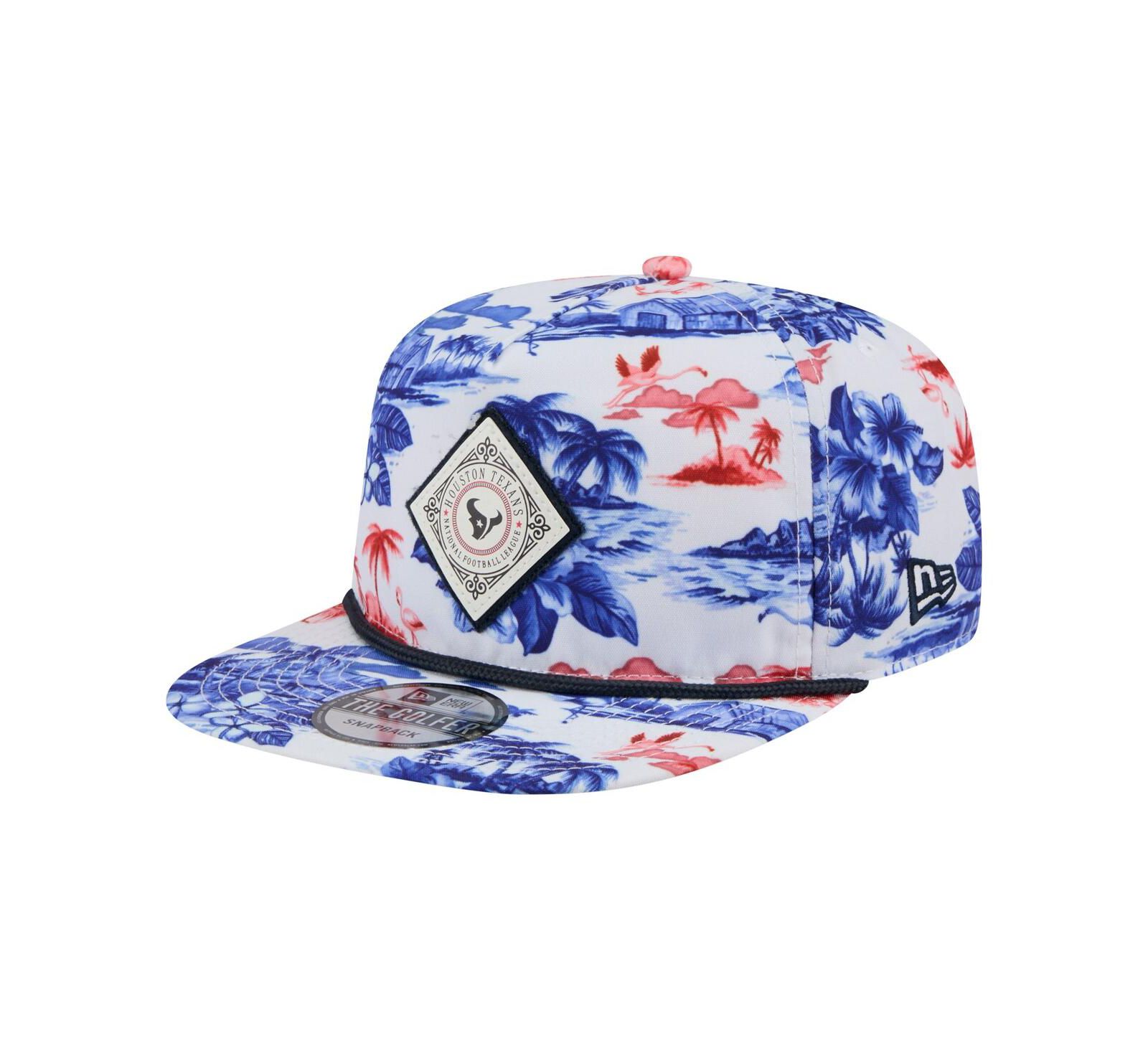 Мужская кепка New Era White Houston Texans Adventure Golfer Snapback