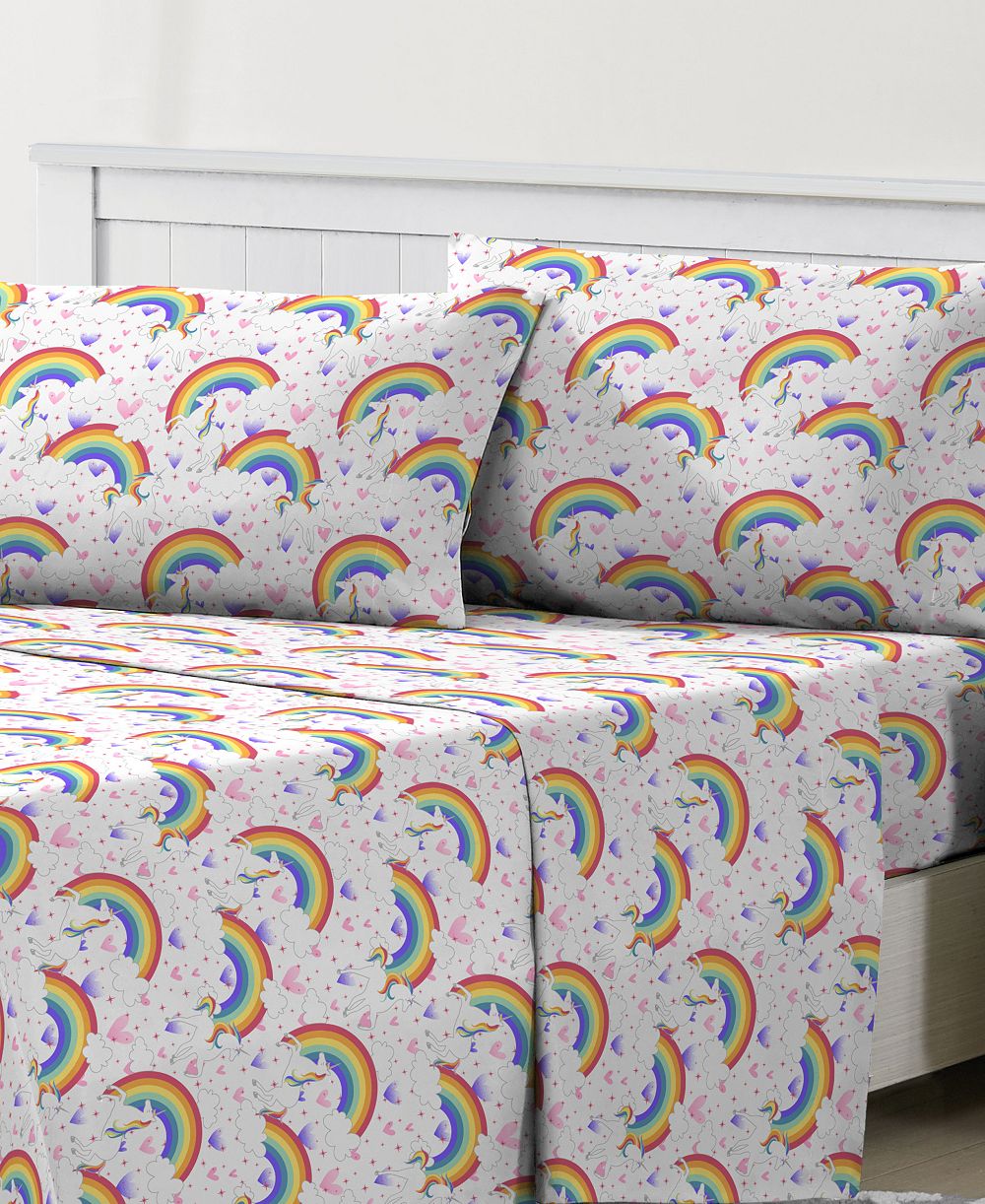Комплект из 4-х простыней Dream Factory Unicorn Rainbow, Full