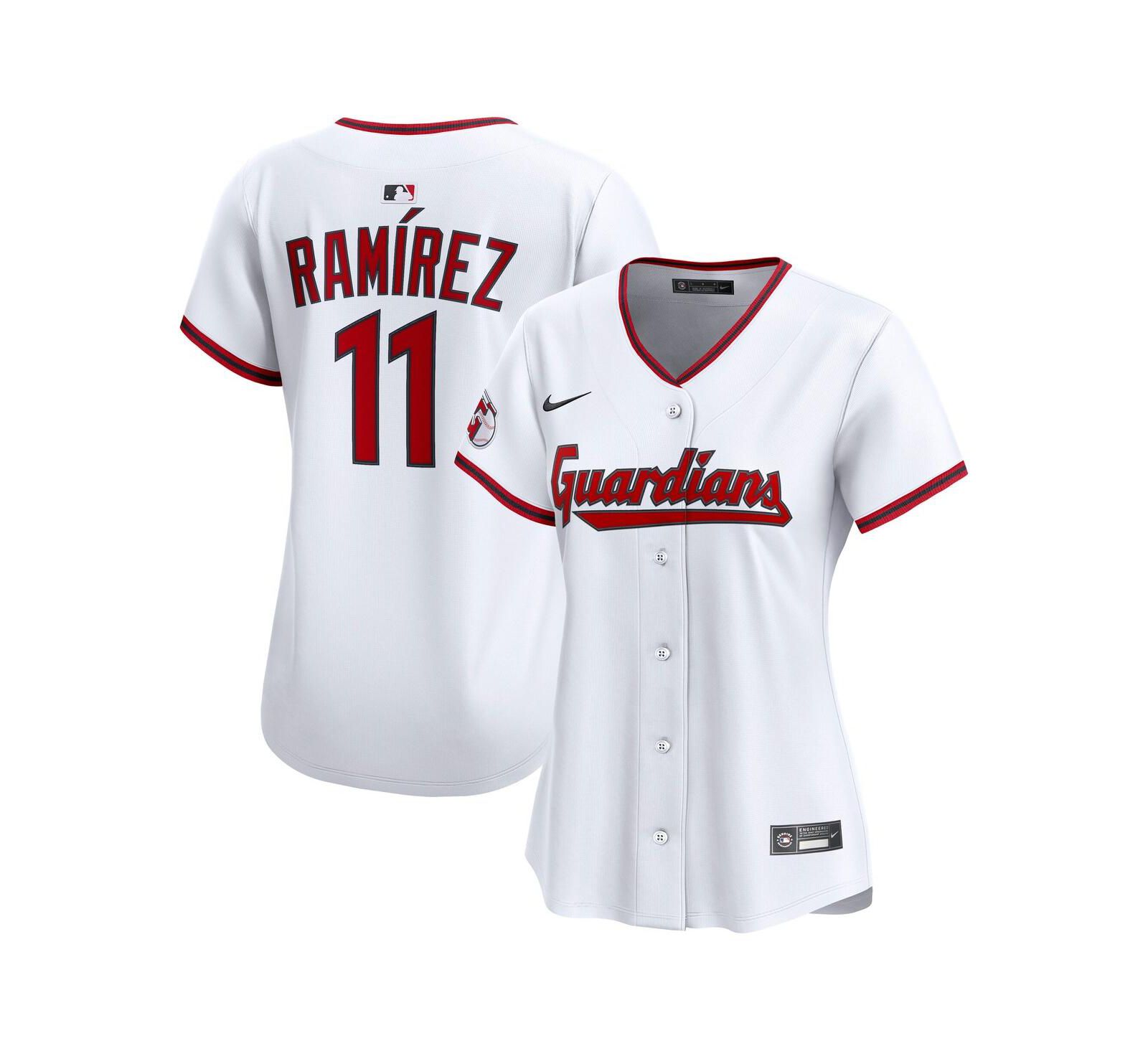 Женская джерси Nike Jose Ramirez White Cleveland Guardians Home Limited Player белого цвета