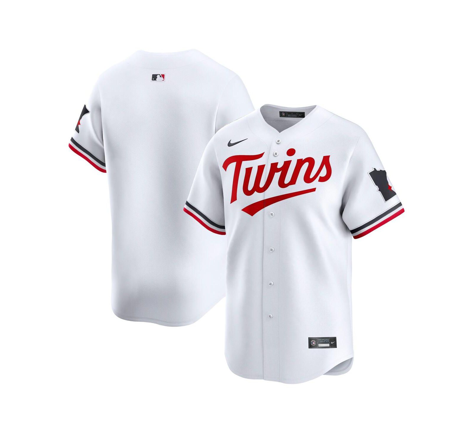 Мужская джерси Nike White Minnesota Twins Home Limited