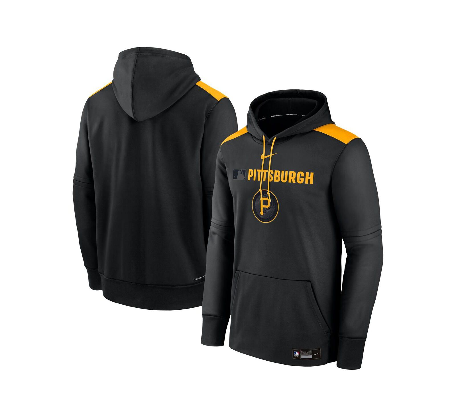 Мужское худи Nike Pittsburgh Pirates Authentic Collection City Connect Therma Pullover