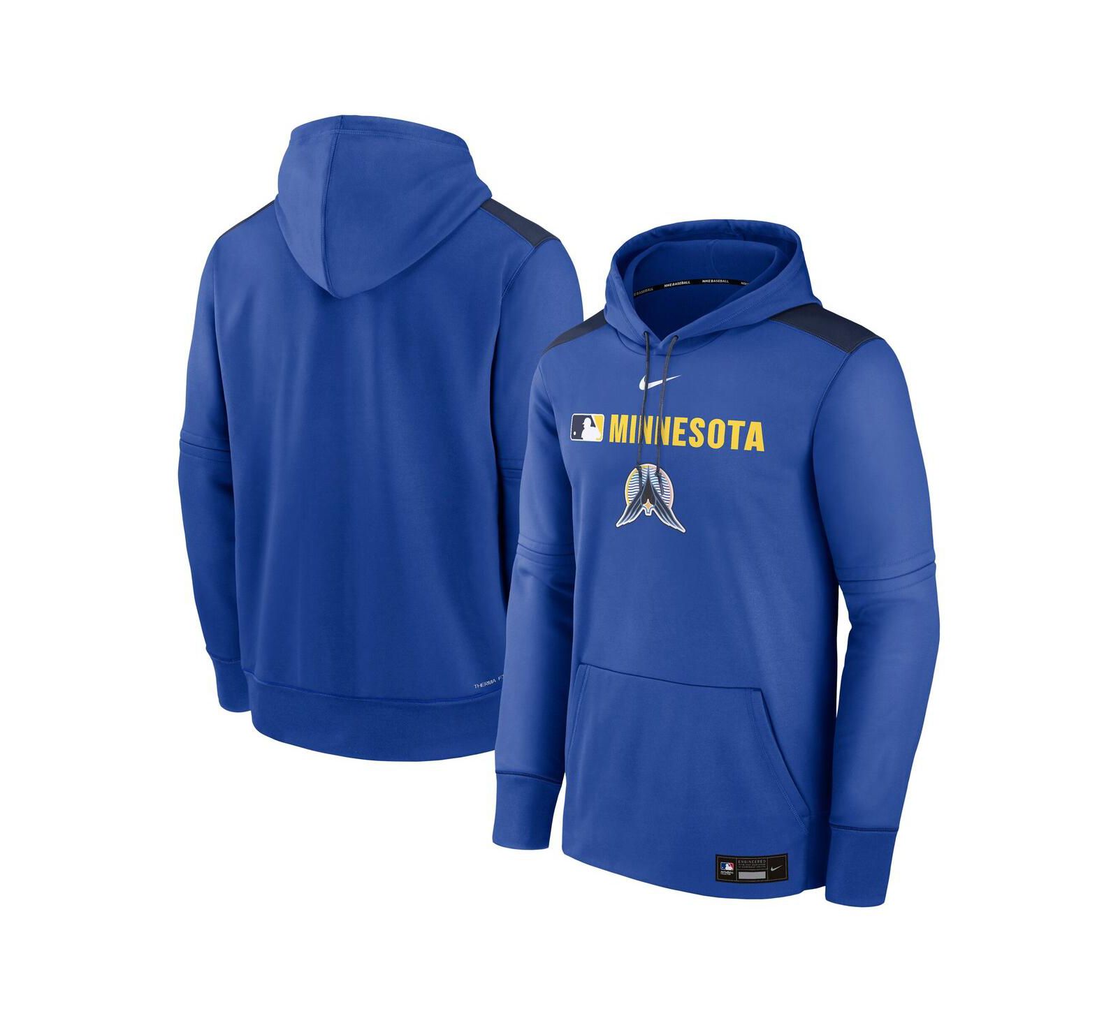 Nike Men's Royal Minnesota Twins Authentic Collection City Connect Therma Pullover Hoodie