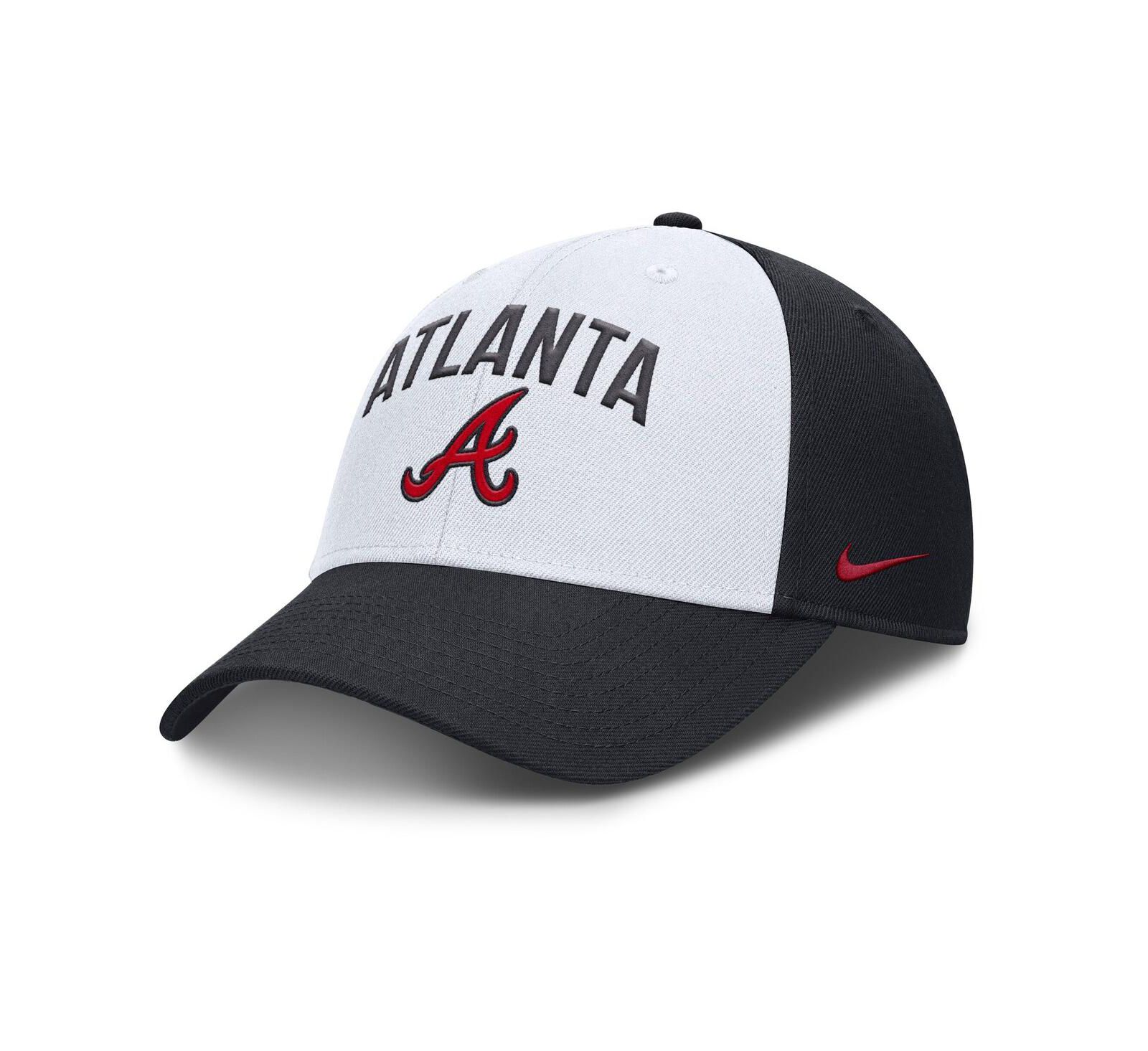 Nike Men's White/Navy Atlanta Braves Club Performance Adjustable Hat