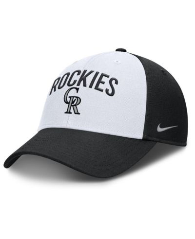 Nike Men's White/Black Colorado Rockies Club Performance Adjustable Hat