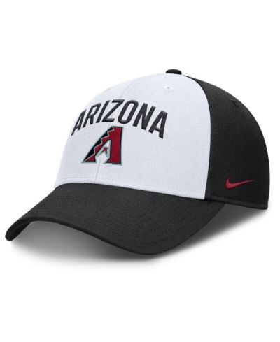 Nike Мужская белая/черная регулируемая кепка Club Performance Arizona Diamondbacks