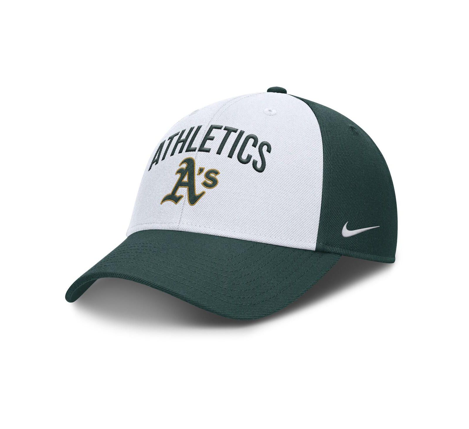 Nike Men's White/Green Athletics Club Performance Adjustable Hat