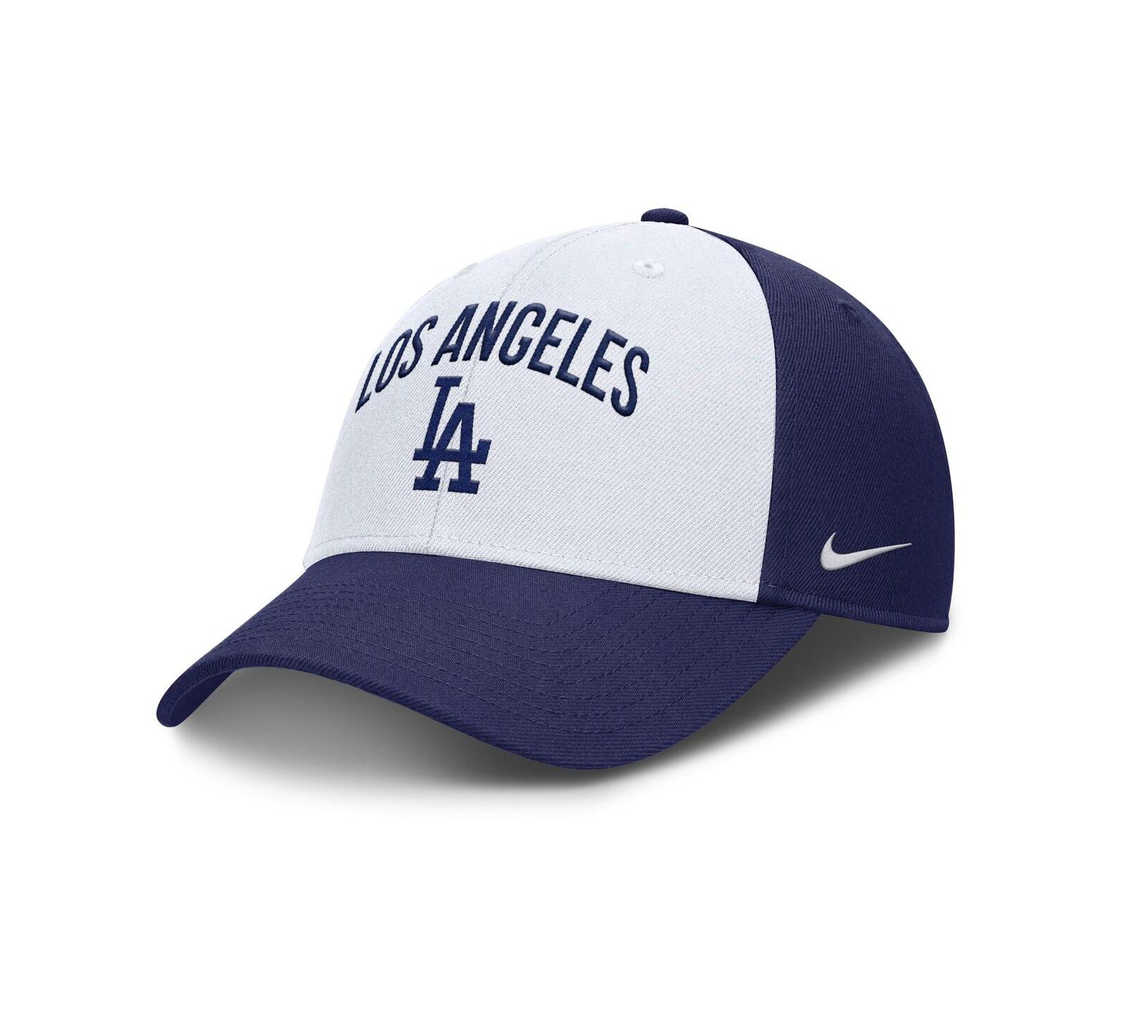 Nike Men's White/Royal Los Angeles Dodgers Club Performance Adjustable Hat