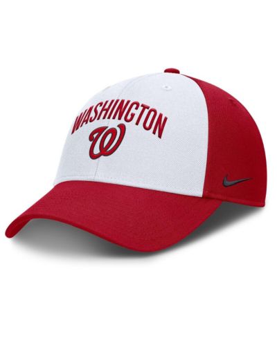 Мужская кепка Nike White/Red Washington Nationals Club Performance Adjustable Hat