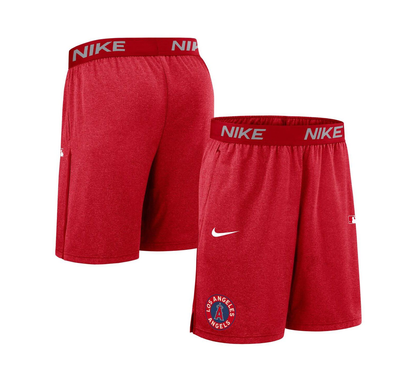 Nike Men's Red Los Angeles Angels Authentic Collection City Connect Performance Knit Shorts