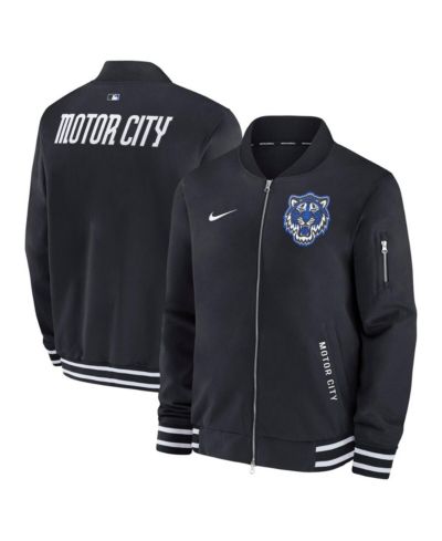 Nike Мужская бомбер-куртка Detroit Tigers Authentic Collection City Connect Full-Zip Black