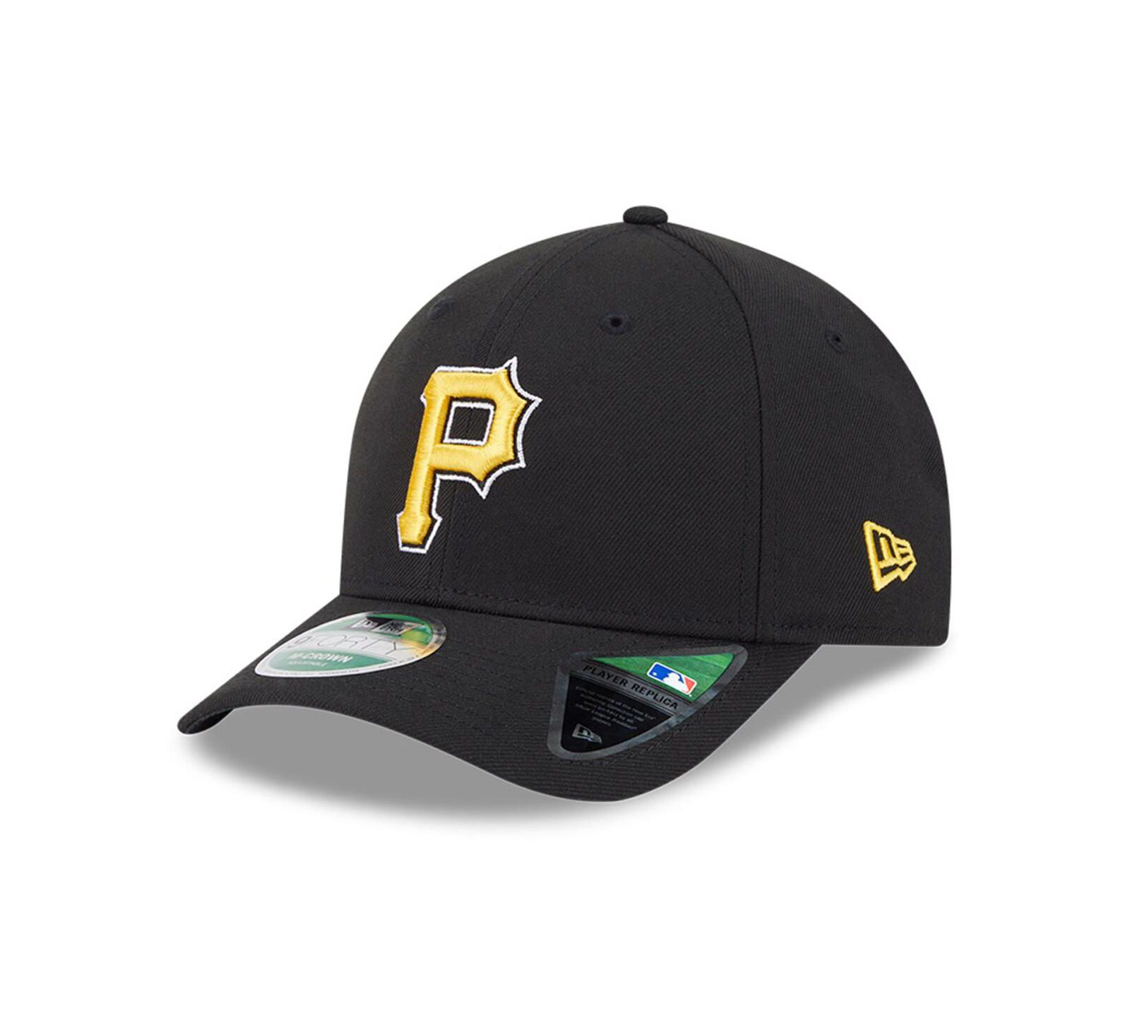Мужская кепка New Era Black Pittsburgh Pirates Player Replica 9FORTY регулируемая