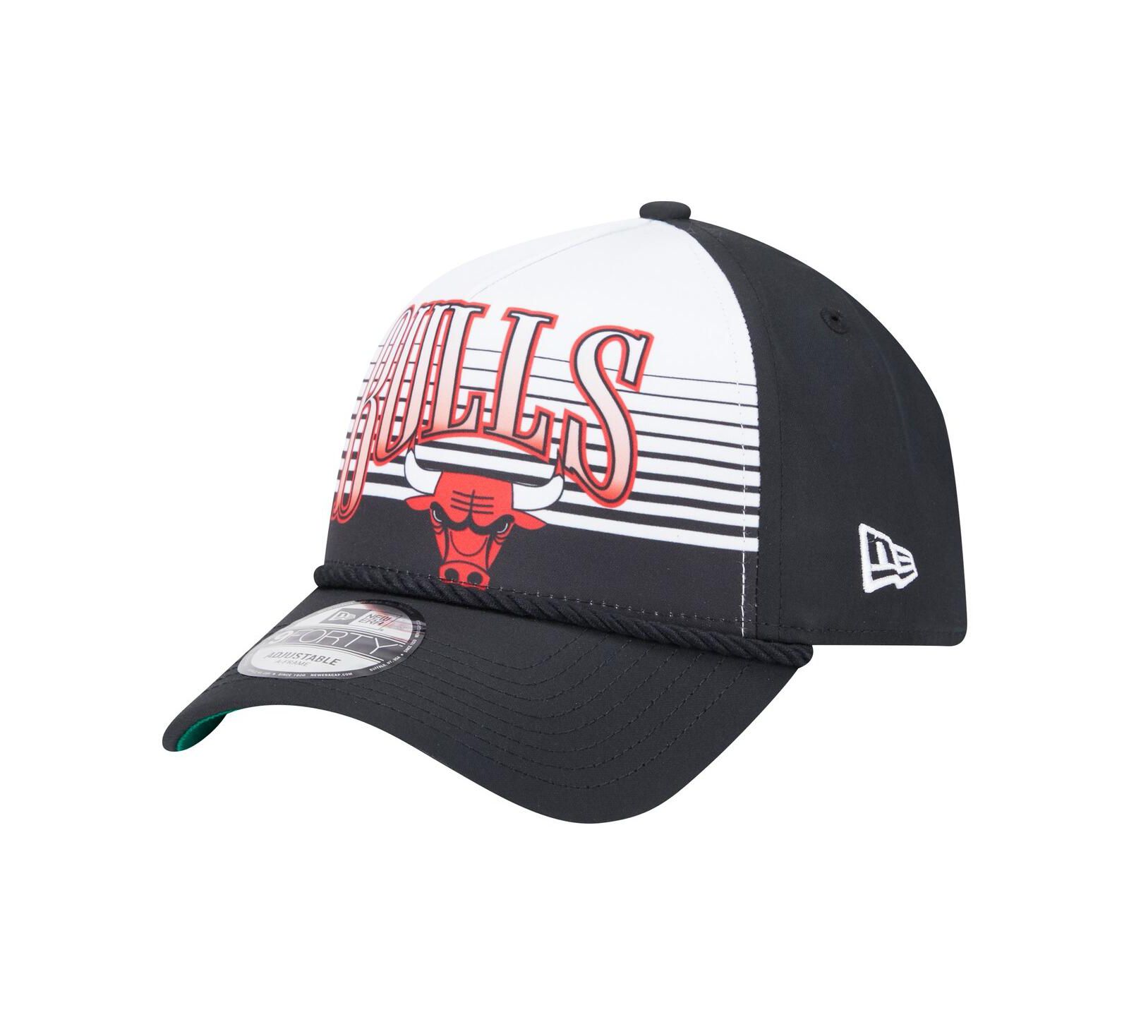 Мужская кепка New Era Black Chicago Bulls Throwback Gradient A-Frame 9FORTY регулируемая