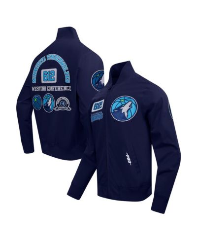 Мужская куртка Pro Standard Navy Minnesota Timberwolves Area Code Twill с полной молнией