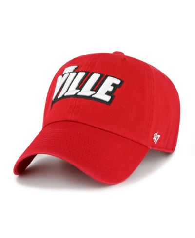 Мужская регулируемая кепка '47 Brand Louisville Cardinals Clean Up, красная