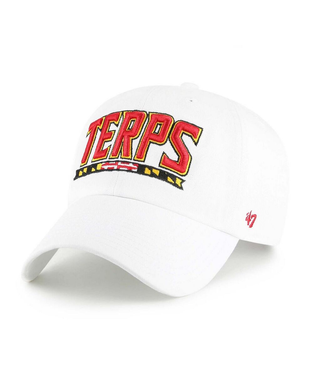 Мужская кепка '47 Brand White Maryland Terrapins Clean Up Adjustable Hat