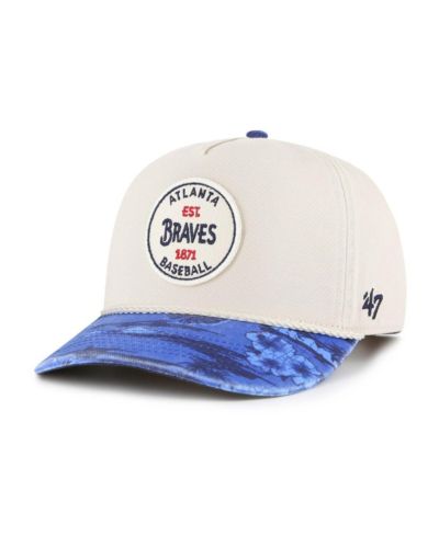 '47 Brand Мужская регулируемая кепка Atlanta Braves Fiji Rope Hitch, кремовый/темно-синий