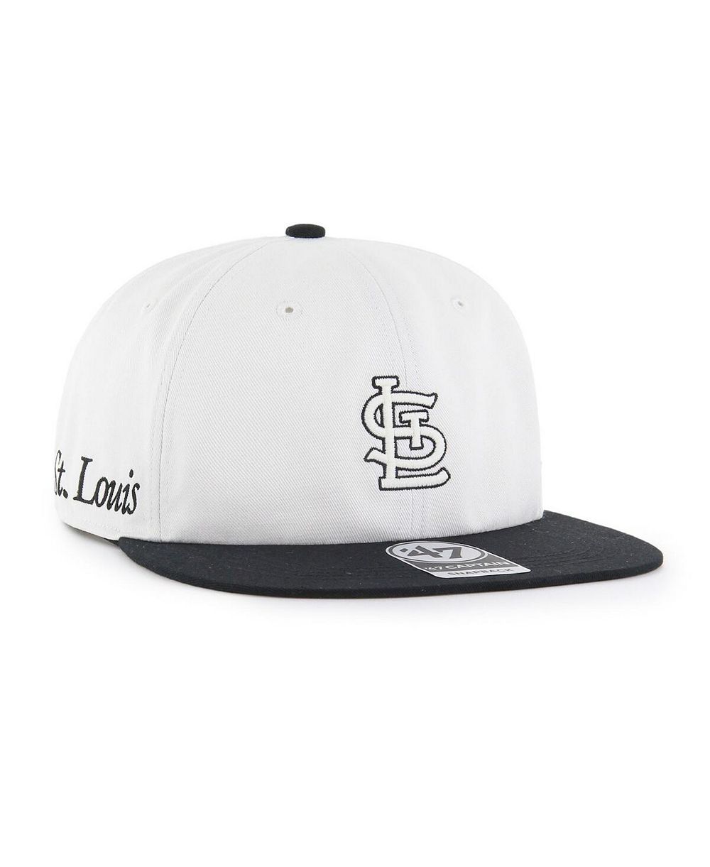 Мужская бейсболка '47 Brand White/Black St. Louis Cardinals Foundation Captain Snapback