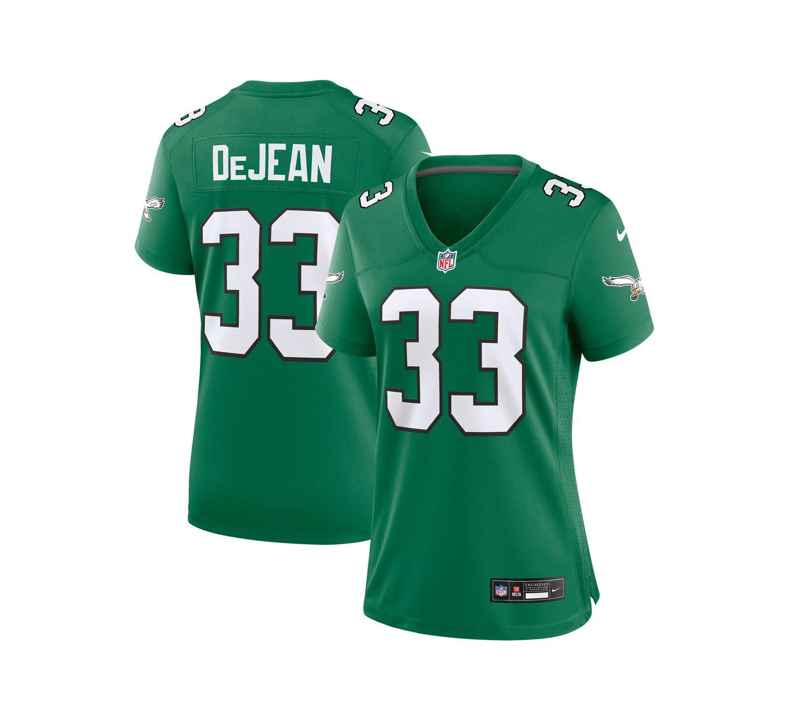 Женская джерси Nike Cooper DeJean Kelly Green Philadelphia Eagles Alternate Game
