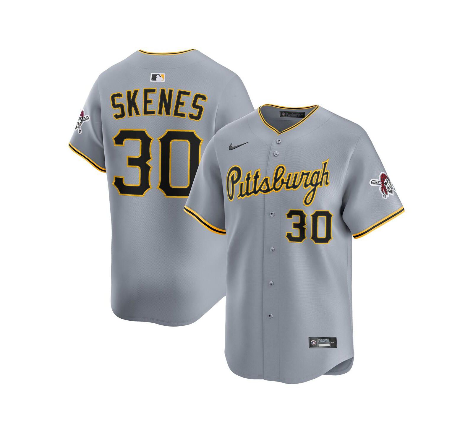 Nike Men's Paul Skenes Gray Pittsburgh Pirates Road Limited Player Jersey
