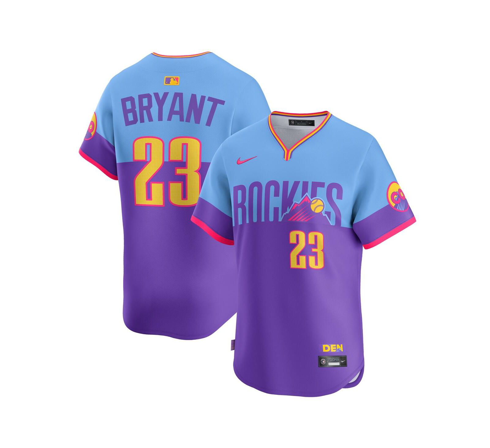 Мужская джерси Nike Kris Bryant Colorado Rockies 2025 City Connect Limited Player