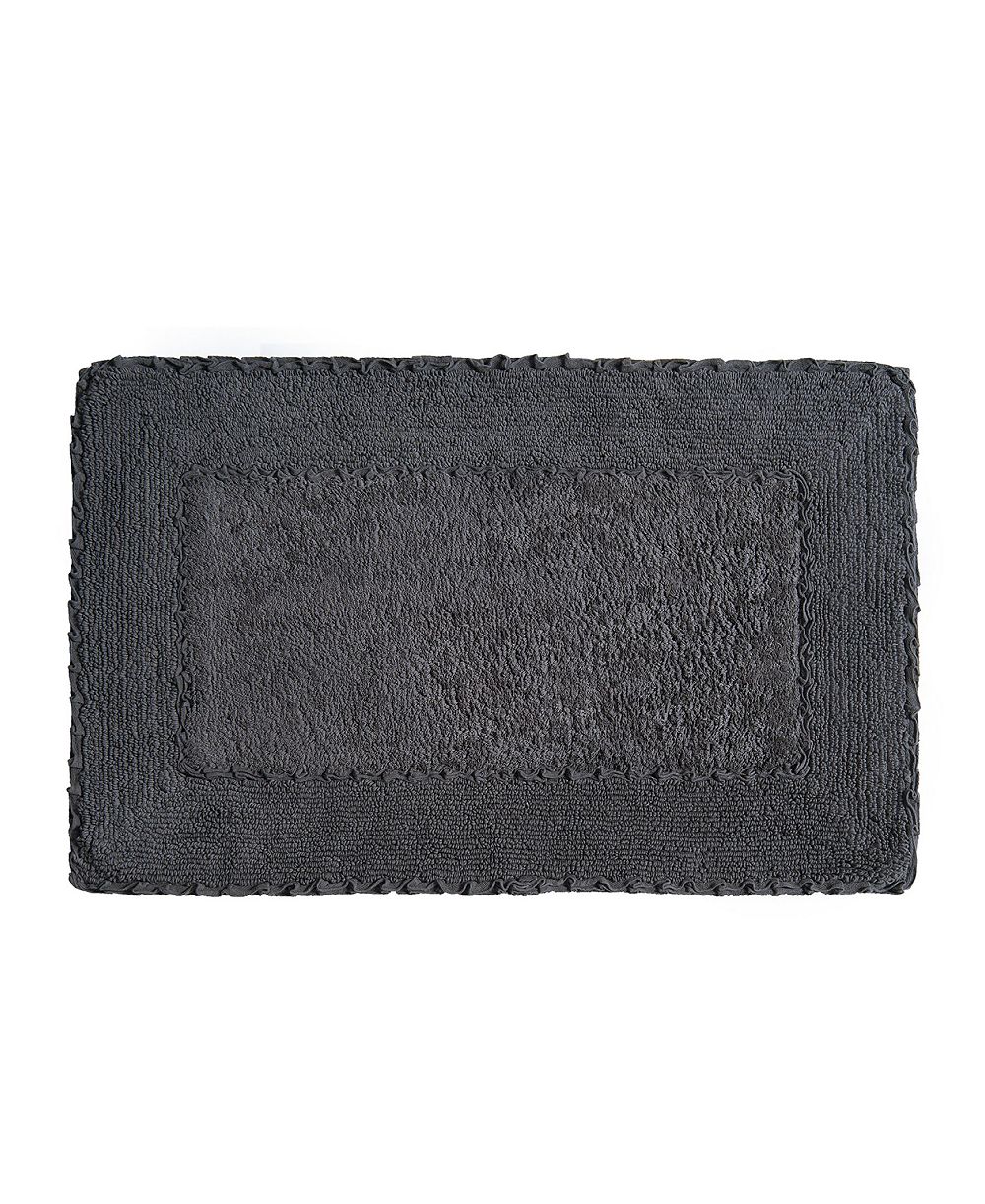 Laura Ashley Cotton Ruffled Bath Rug, 27" x 45"