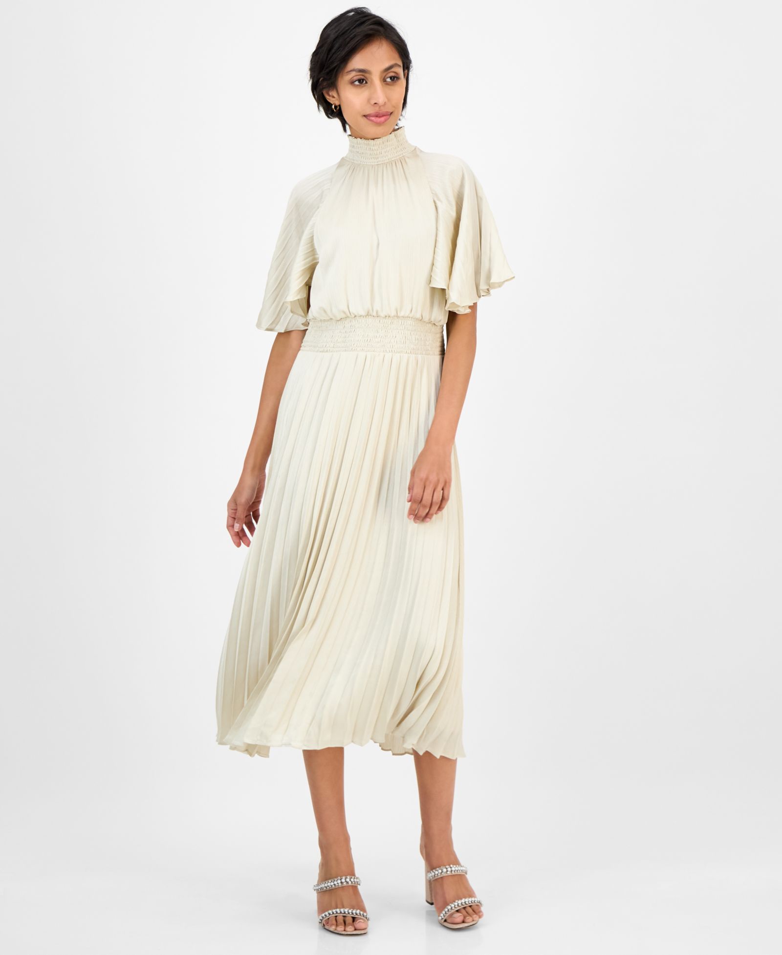 Женское плиссированное платье smocked julia jordan