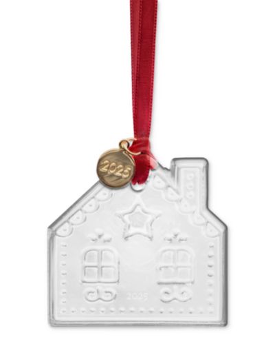 Orrefors 2025 Annual Holiday украшение домик из имбирного печенья
