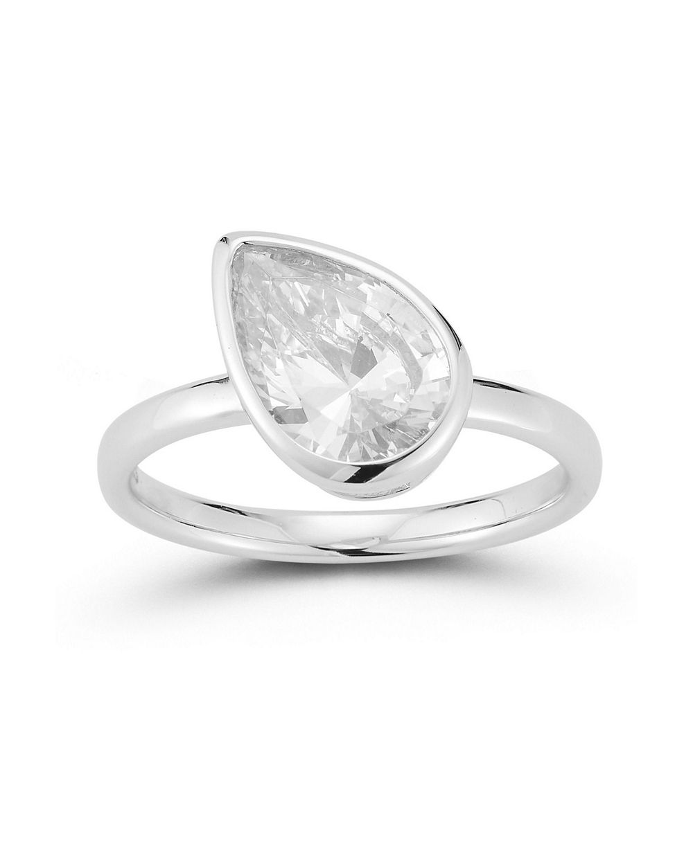 Rachel Zoe Sterling Pear Cut Solitaire Ring