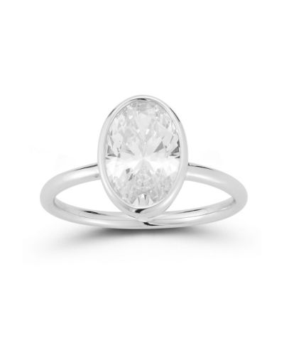кольцо Rachel Zoe Plated Sterling Oval Cut Solitaire