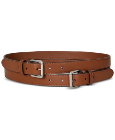 Lauren Ralph Lauren широкий кожаный ремень с двойной пряжкой