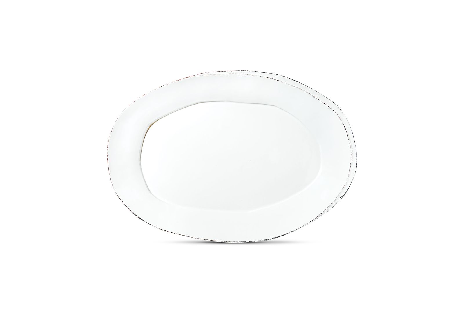 VIETRI Lastra Collection White Small Oval Platter