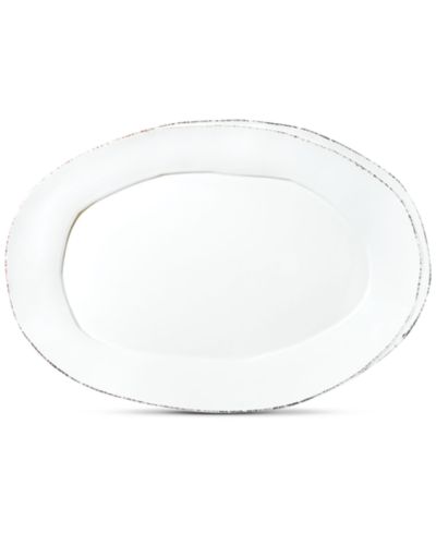 VIETRI Lastra Collection White Small Oval Platter