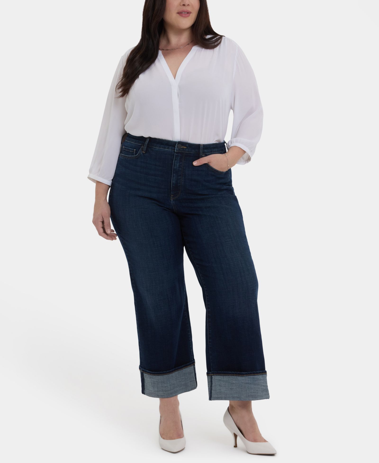 NYDJ Plus Size Teresa Wide-Leg Jeans