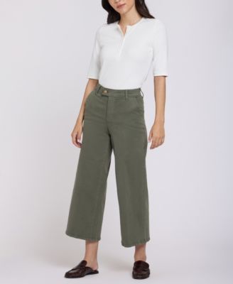NYDJ Women's Mona Wide-Leg Trouser Ankle Jeans