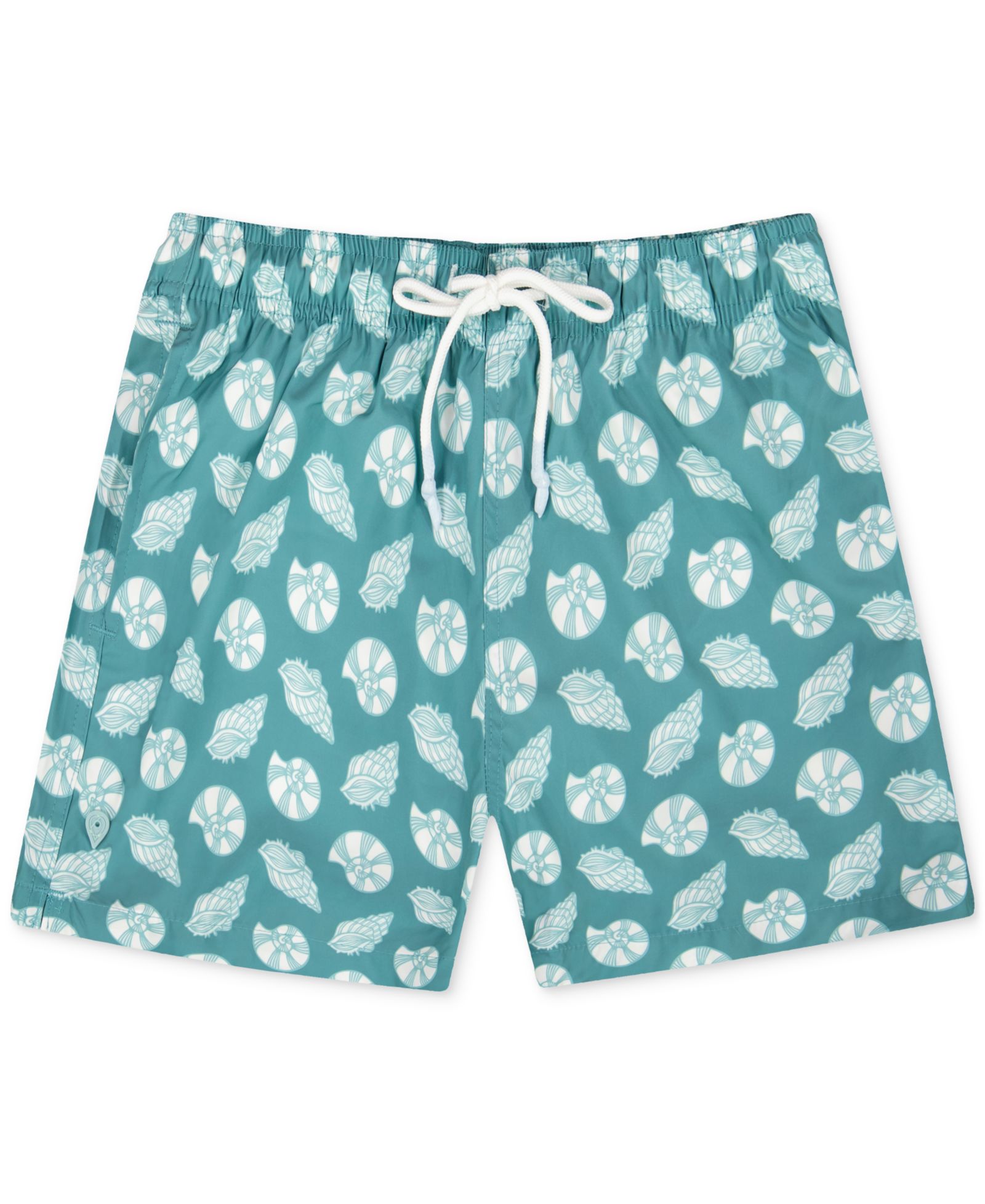Sunset and Vines Men's Shell-Pattern Woven Swim Trunks