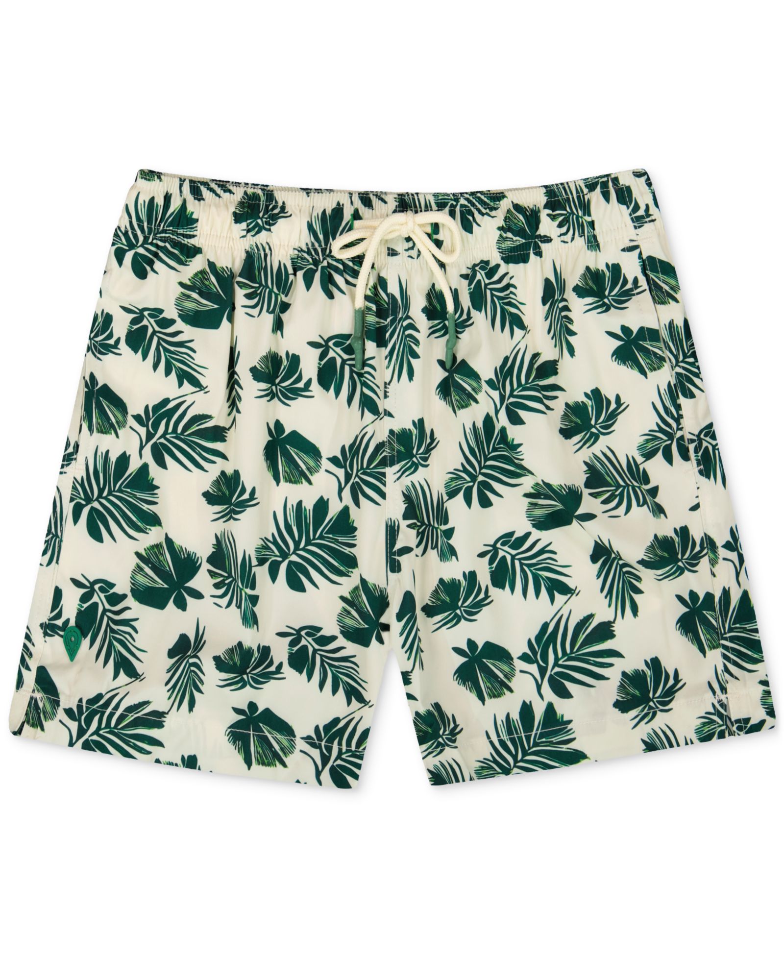 Sunset x Vine Men's Leaf-Print Woven Swim Trunks