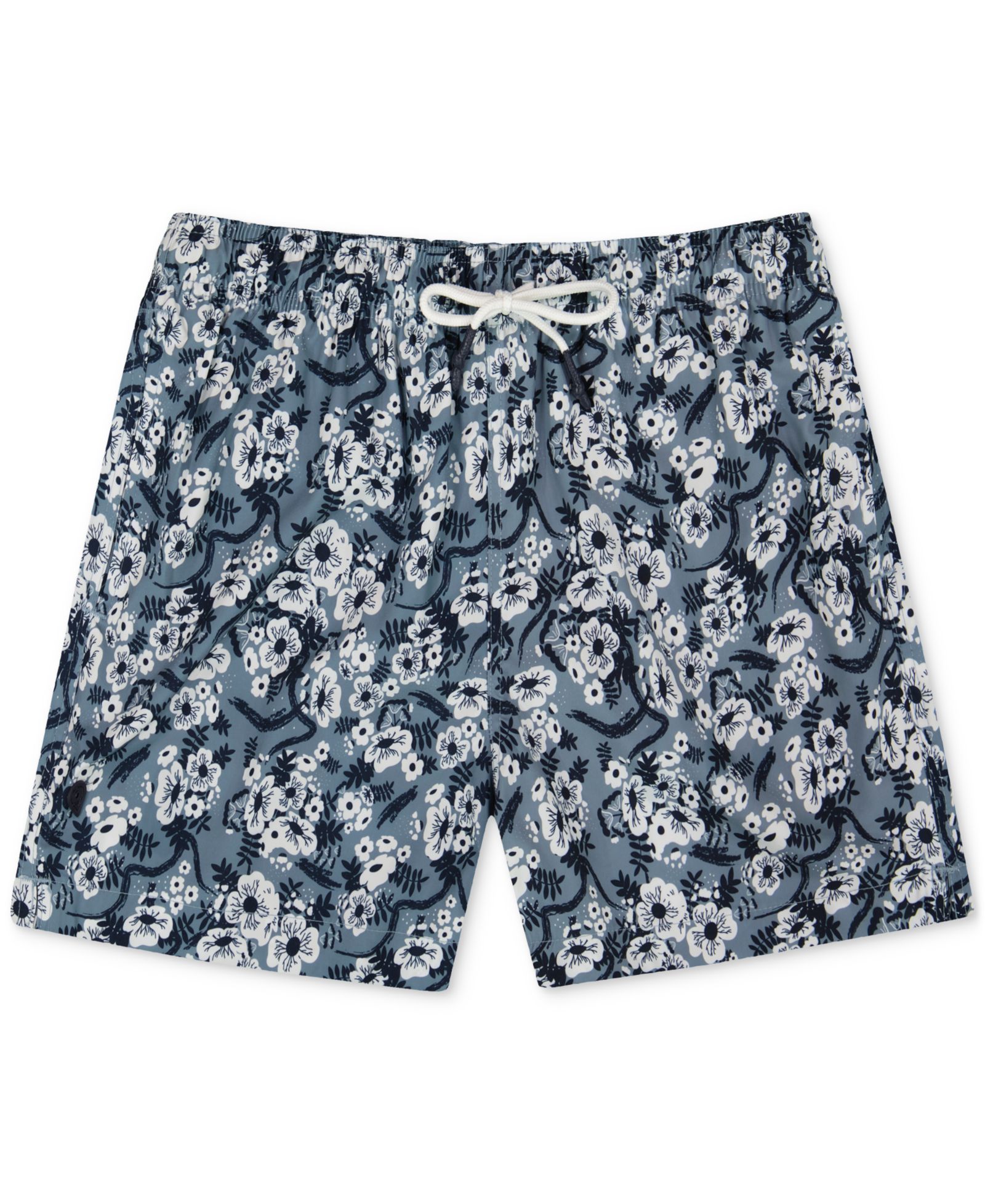 Sunset and Vines Men's Floral Woven Swim Trunks