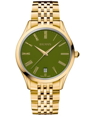 Balmain Men's Swiss Classic R Gold PVD Stainless Steel Bracelet Watch 41mm