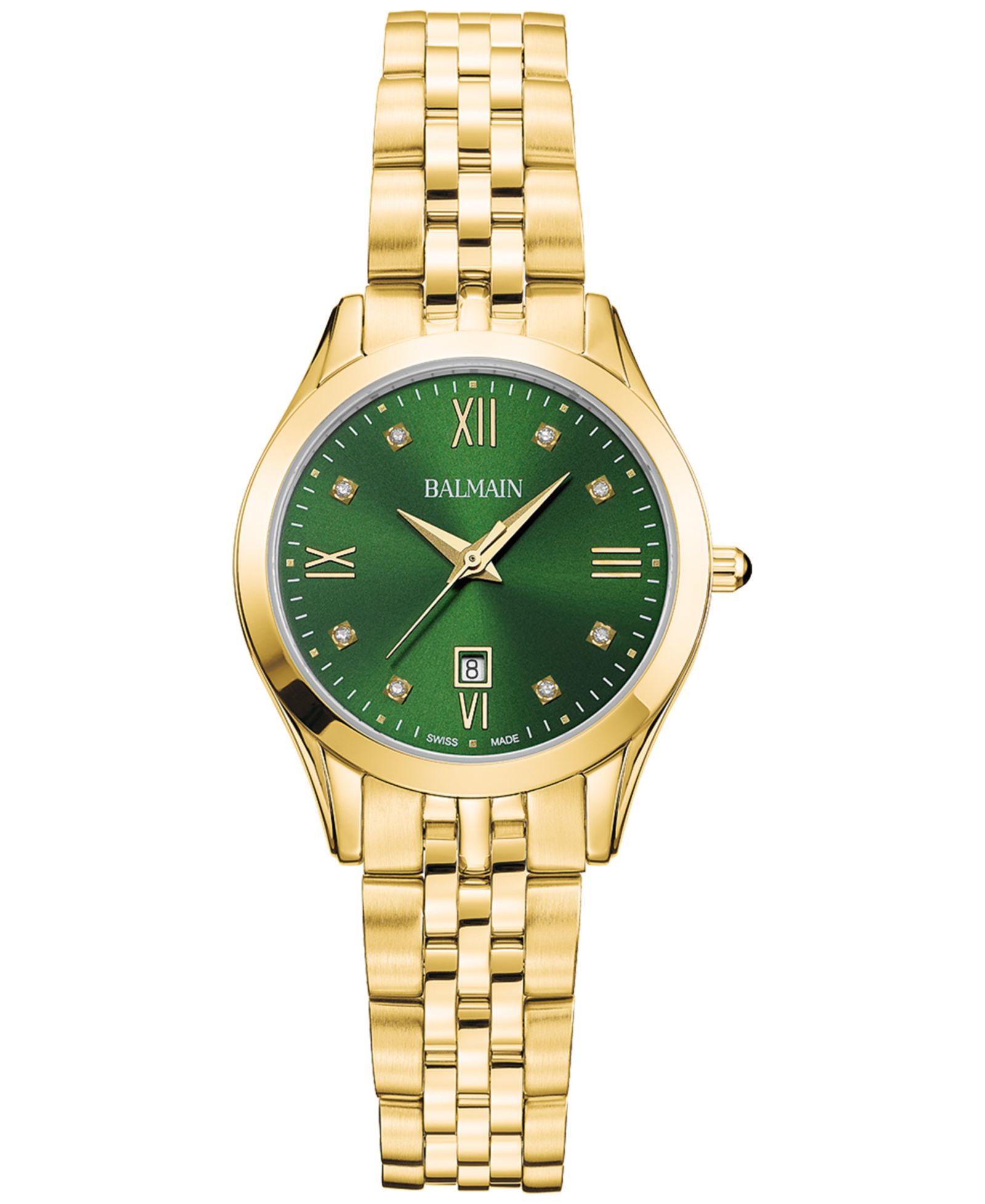 Женские наручные часы Balmain Swiss Classic R Diamond Accent Gold PVD Stainless Steel 30mm