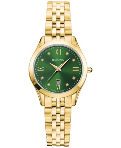 Женские наручные часы Balmain Swiss Classic R Diamond Accent Gold PVD Stainless Steel 30mm