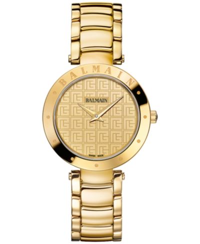 Balmain Женские часы Swiss Balmainia Gold PVD Stainless Steel, 33mm